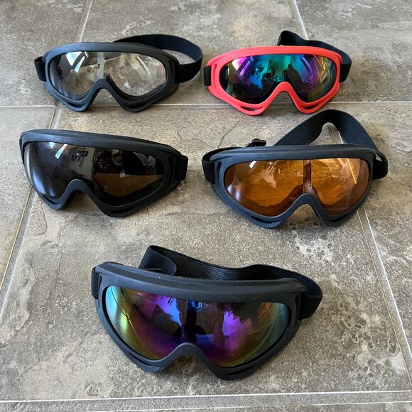 Adult/Kids Adjustable Ski Goggles, Motorcycle Wind and Sand Goggles - Picture 1 of 3
